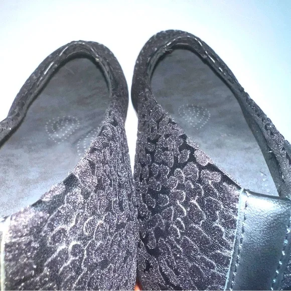 SAS Tripad Slip On Wedges BLK Leopard Print SZ 11 Comfort Support Casual Stretch - Picture 9 of 12